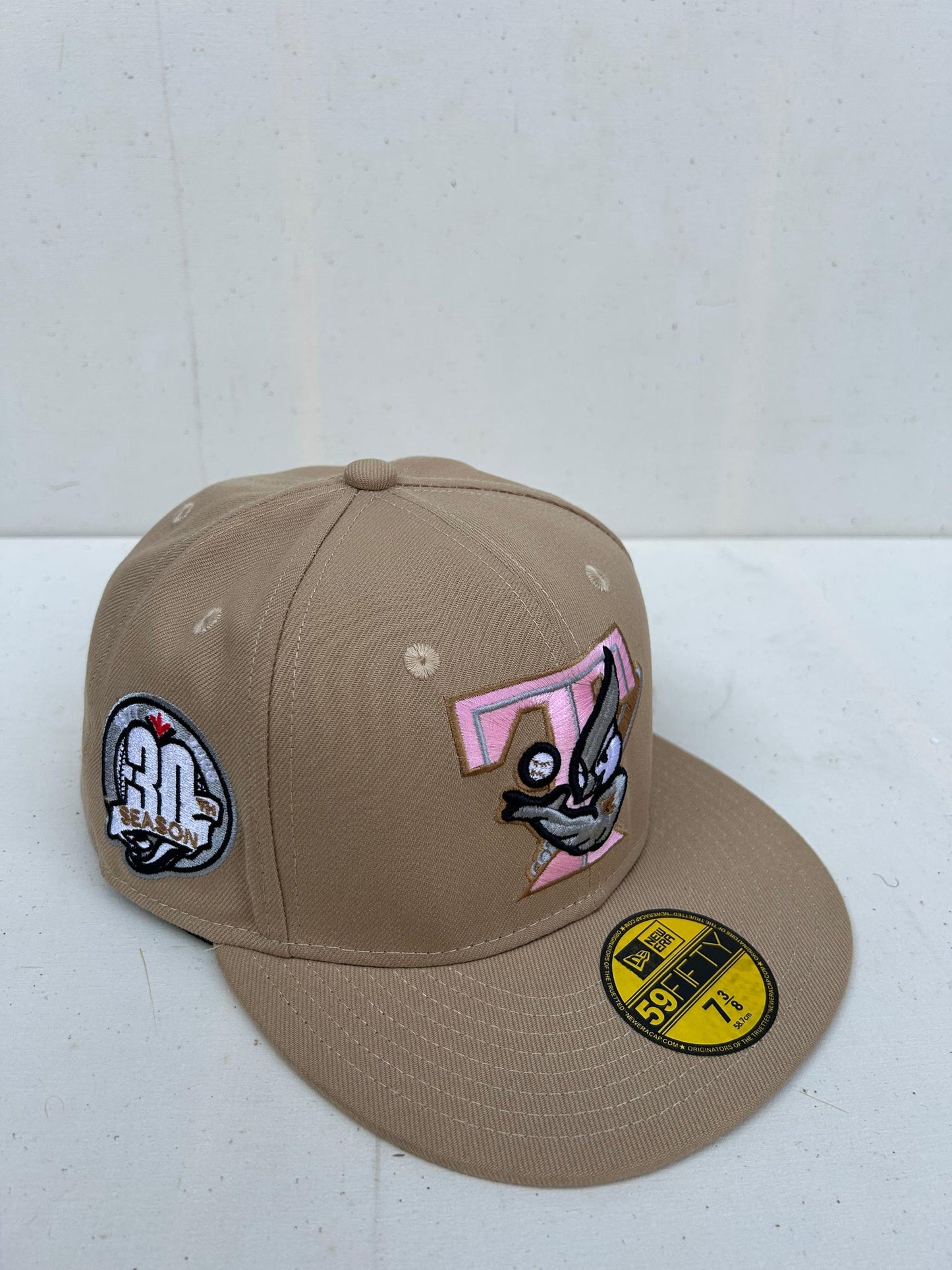 Camel Toronto Blue Jays Pink Bottom 30th Season Side Patch New Era 59FIFTY FITTED HAT