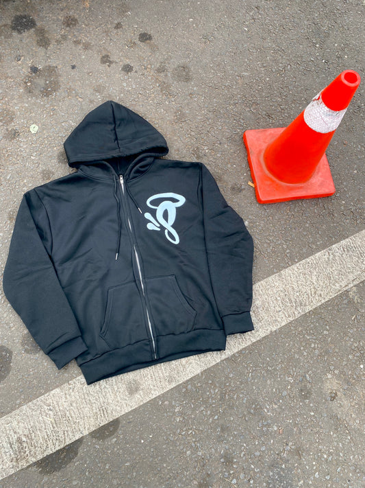 SYNA WORLD BLACK ZIP UP HOODIE